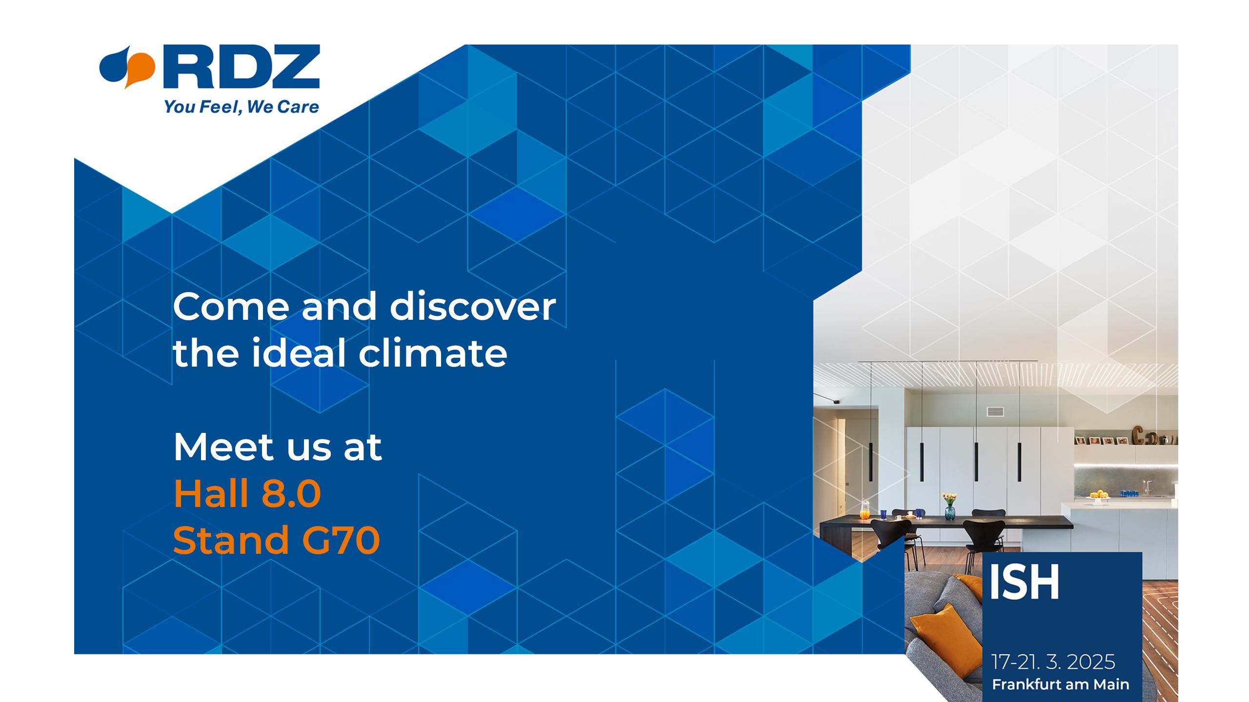 Meet us at ISH 2025: we will welcome you in our best climate | RDZ